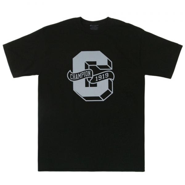 그래픽 반팔티 LETTERMAN BLACK